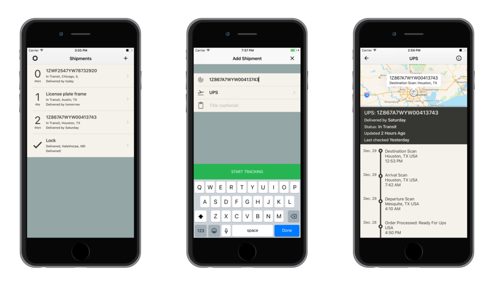 Shipments — a worldwide package tracker gallery image
