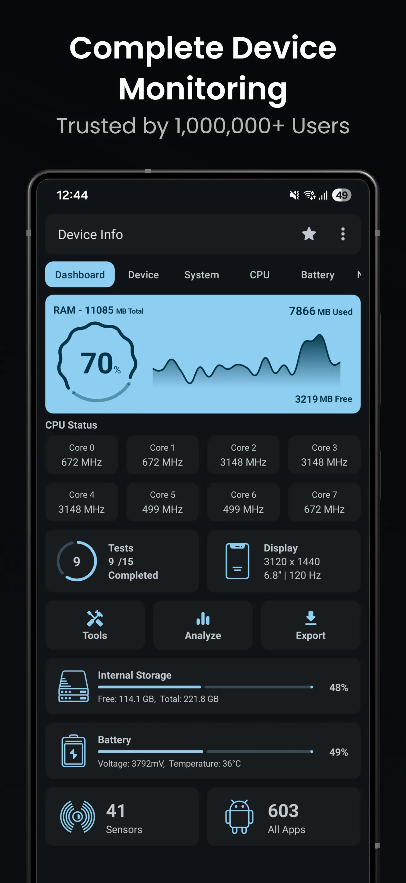 Device Info: System & CPU Info screenshot