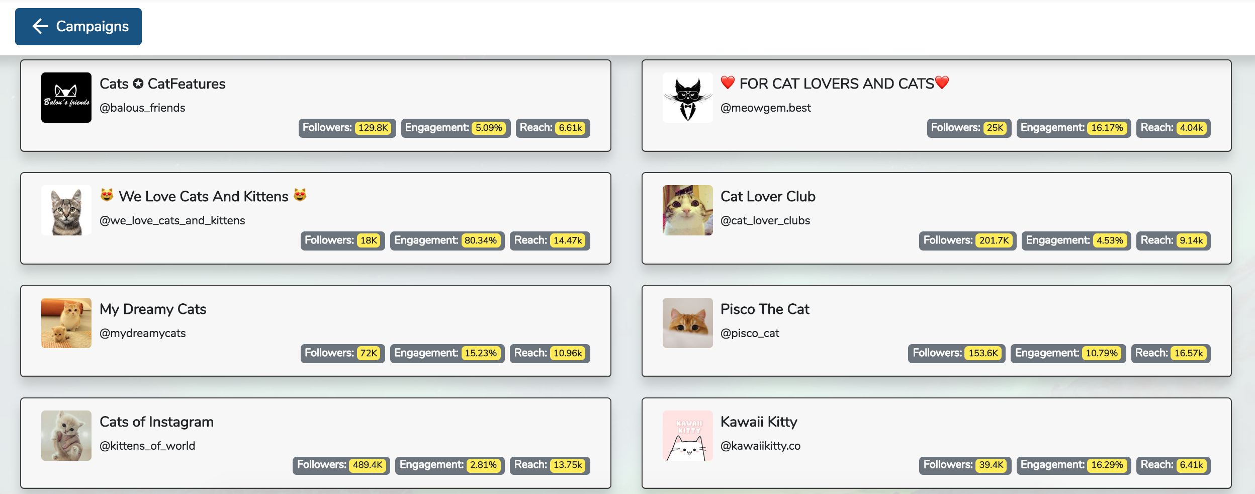 Influencer Lookup gallery image