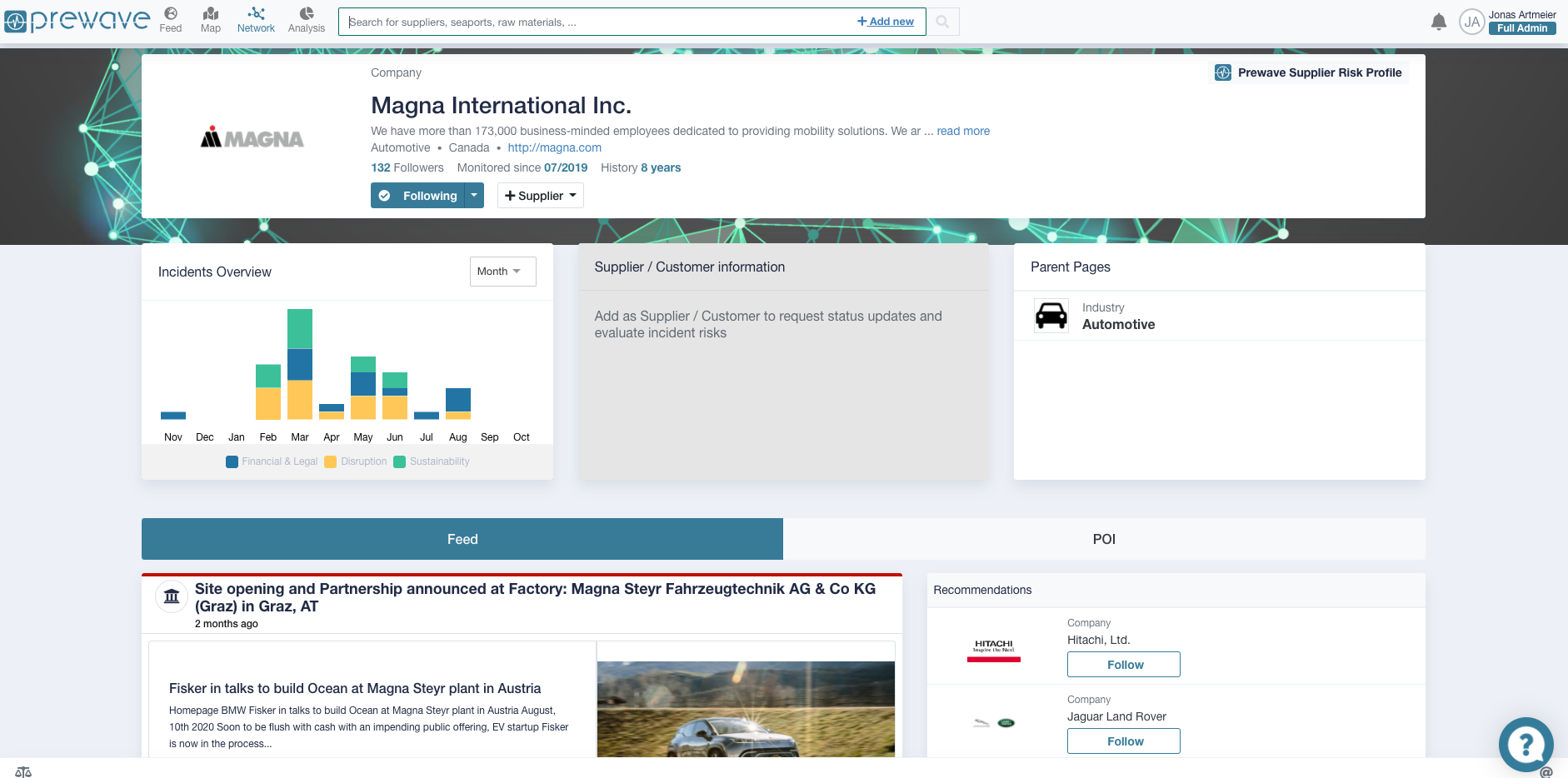 Prewave - predictive risk intelligence gallery image