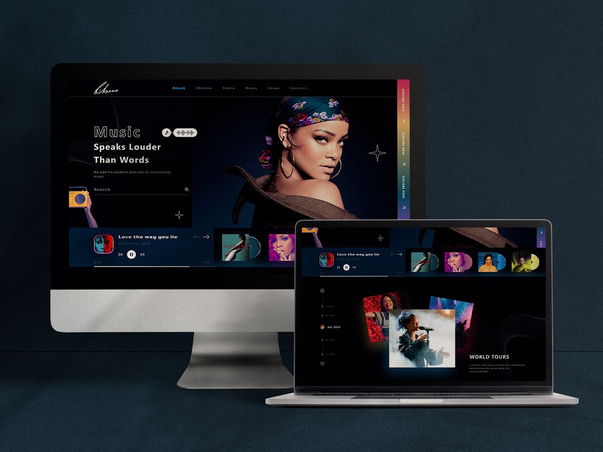 Media Thiết kế lại trang web Rihanna 2