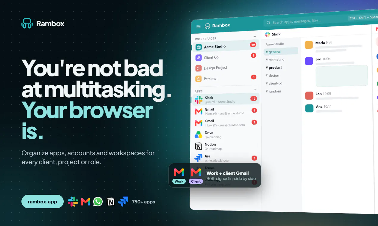 Rambox screenshot 1