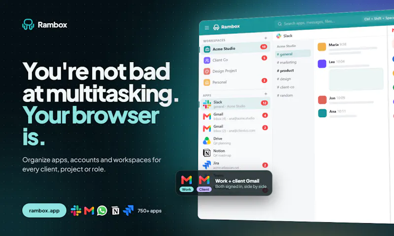 Rambox screenshot 2