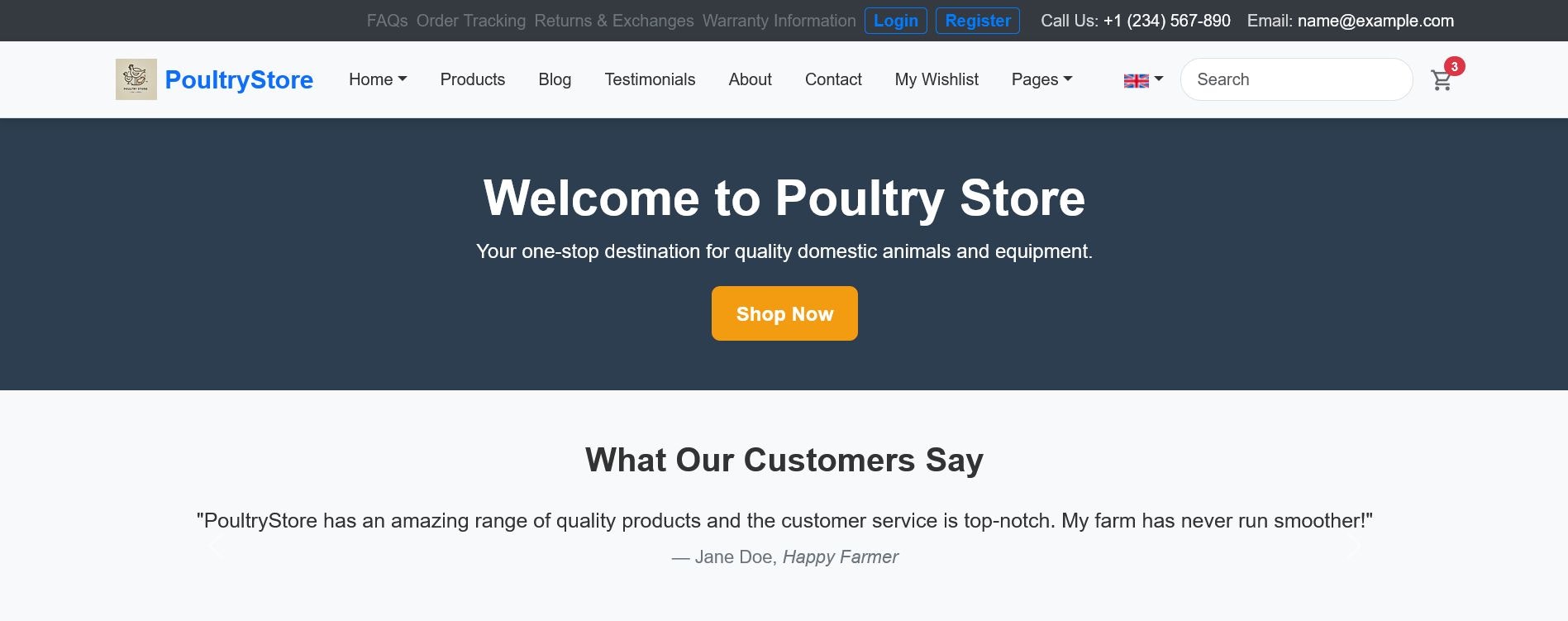 PoultryStore Supply & Farm HTML Template gallery image