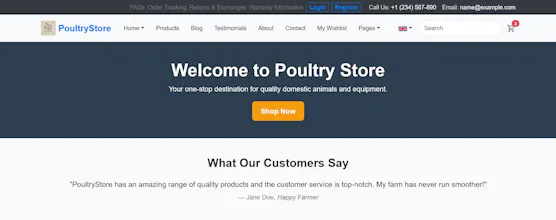 PoultryStore Supply & Farm HTML Template gallery image