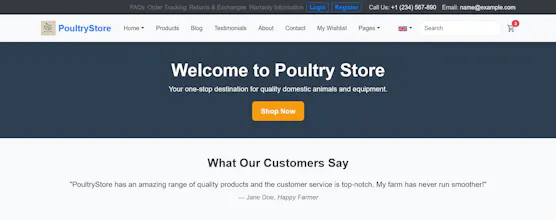 PoultryStore Supply & Farm HTML Template gallery image