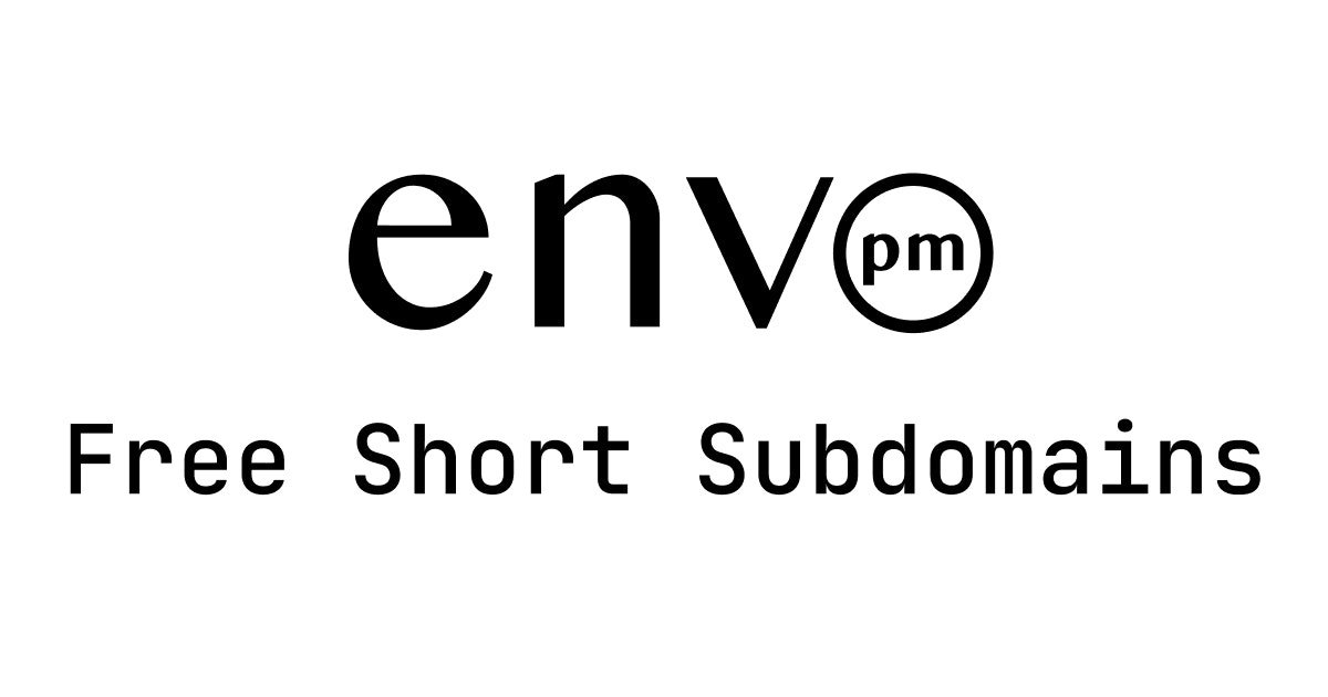 Media env.pm - Tên miền phụ ngắn miễn phí cho các dự án của bạn và sử dụng cá nhân của bạn 1