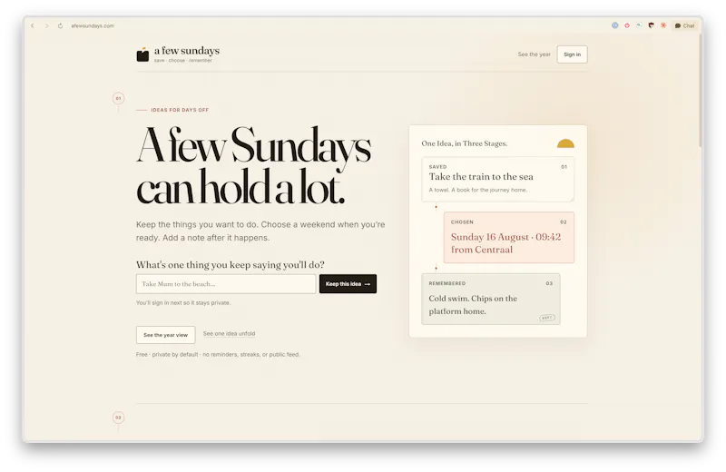 a few sundays screenshot 1