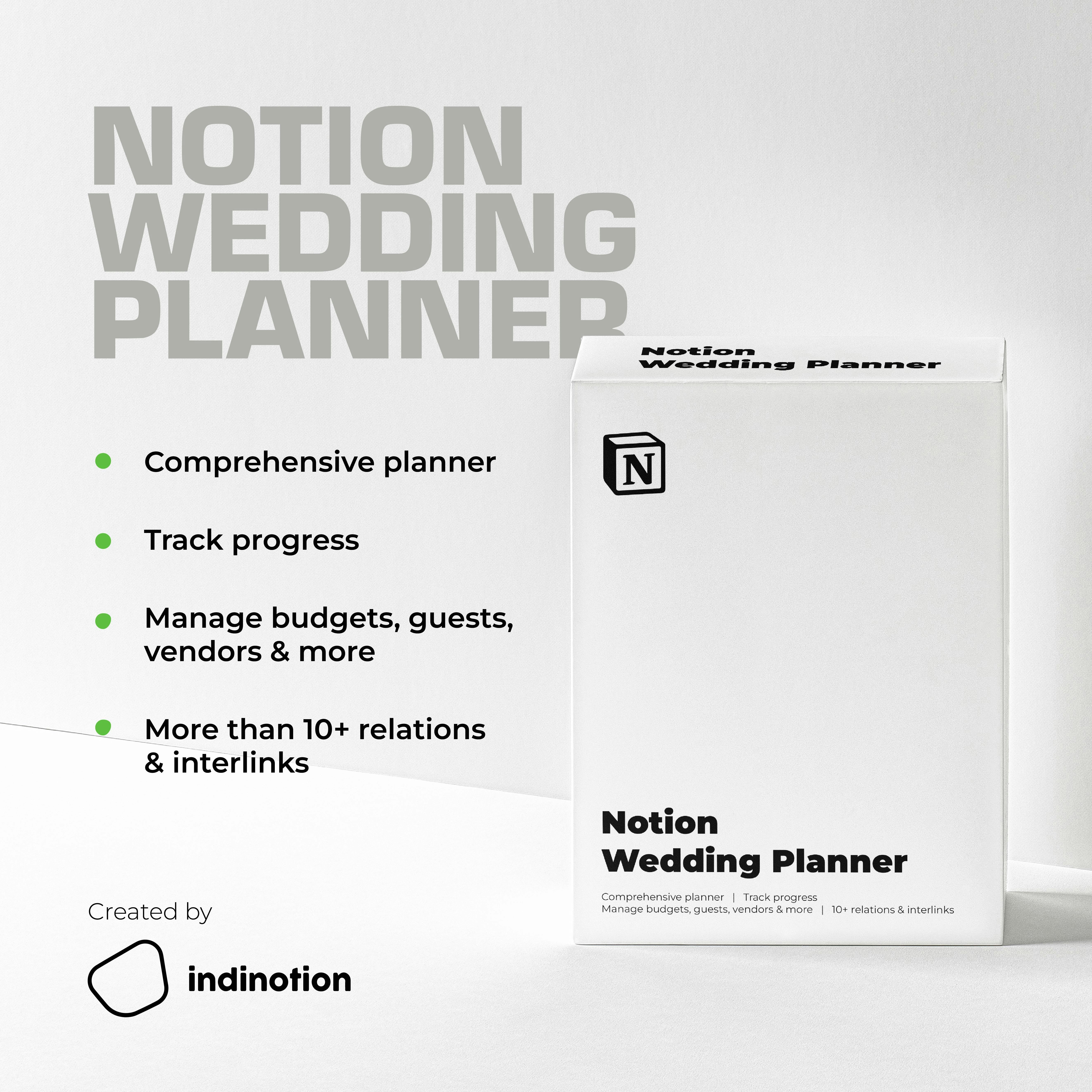 Planificador de bodas indio - Plantilla de noción