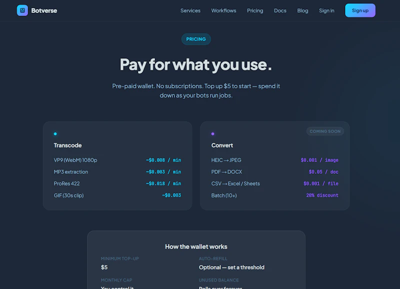 Botverse screenshot 1