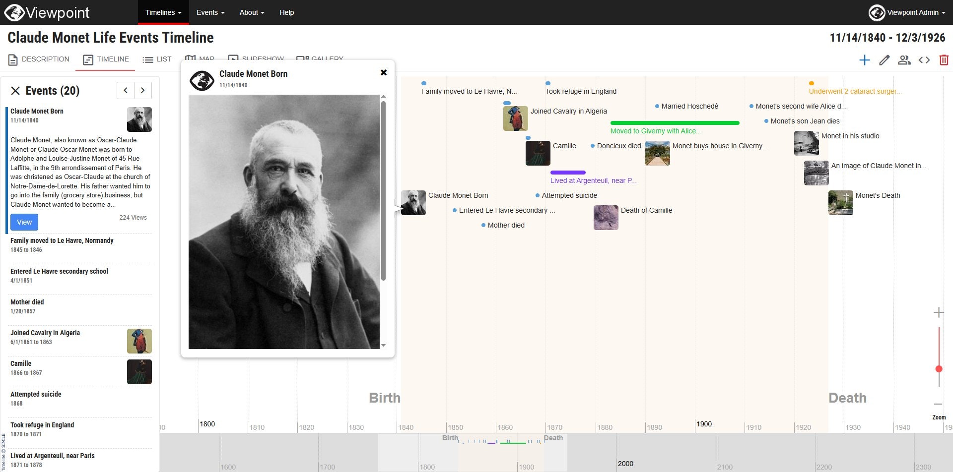 Event Viewpoint - Main product screenshot demonstrating key features and user interface