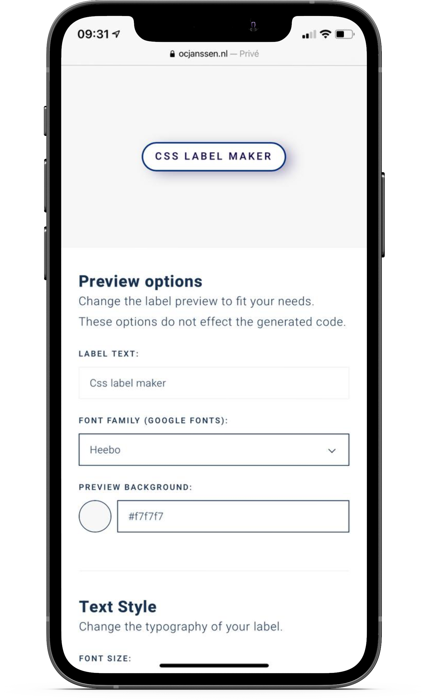 CSS LabelMaker gallery image