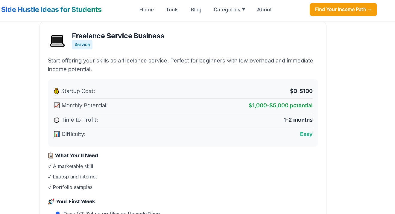 Side Hustle Ideas for Students gallery image