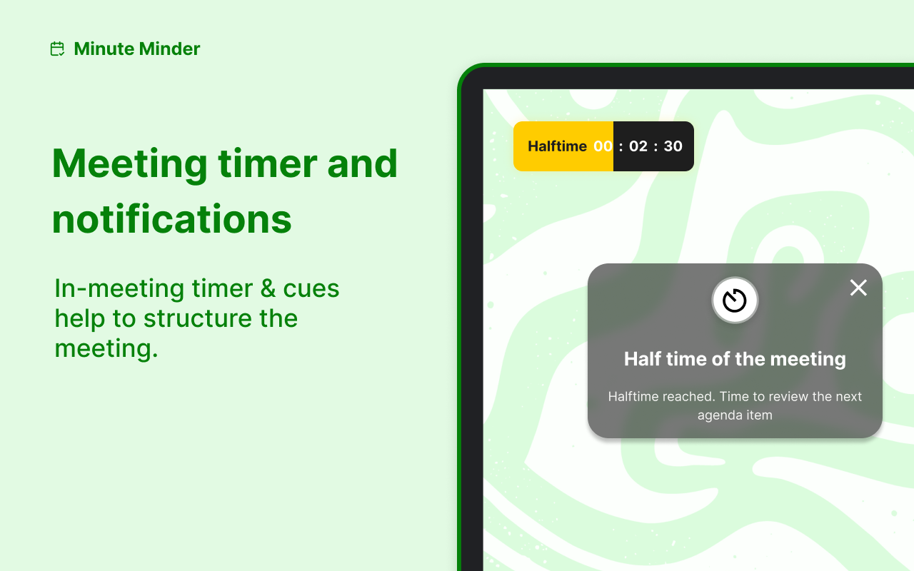 Minute Minder - Screenshot 3 showing product features and functionality