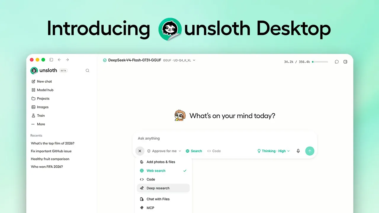 Unsloth Desktop gallery image
