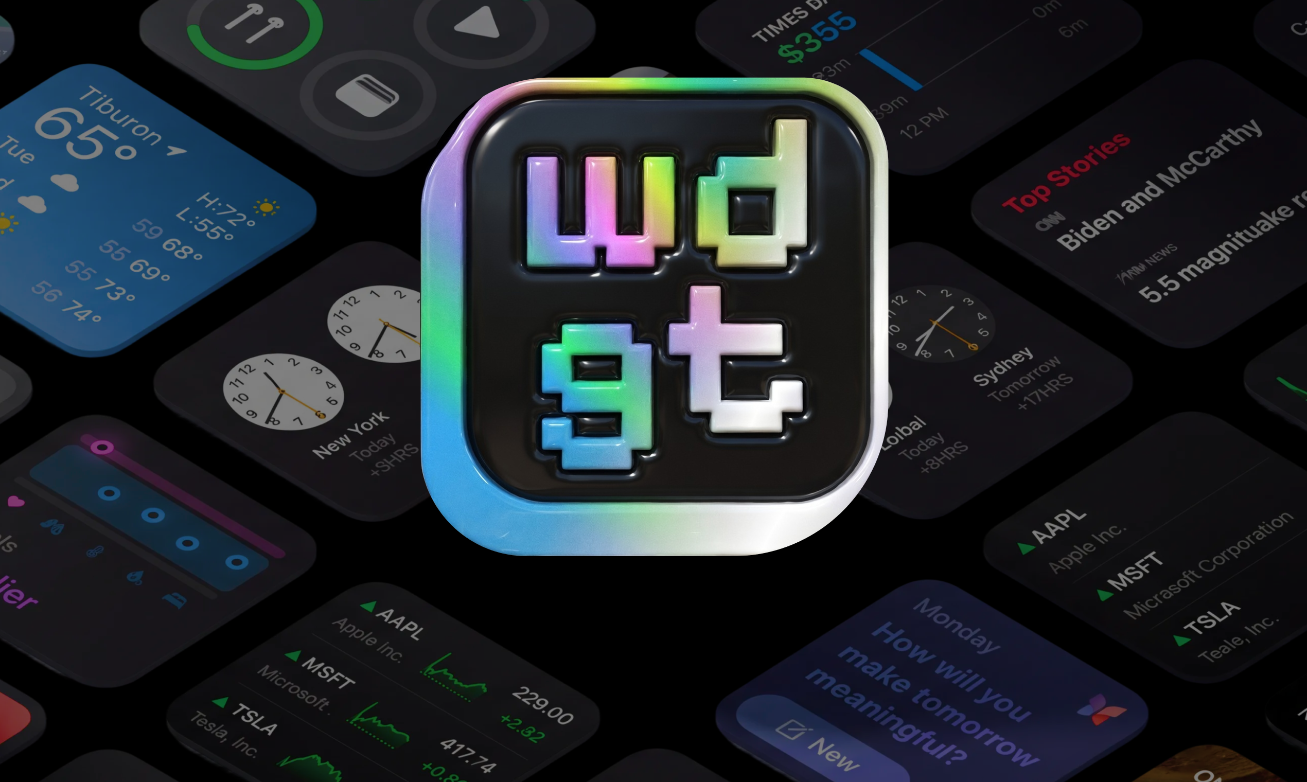 wdgt.pro - Main product screenshot demonstrating key features and user interface