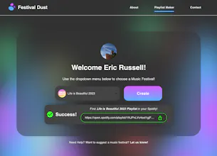 Music Festival Playlist Maker gallery image