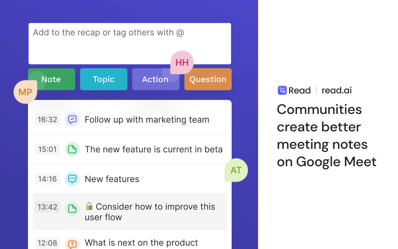 Notetaker ontmoeten voor Google Meet media 2