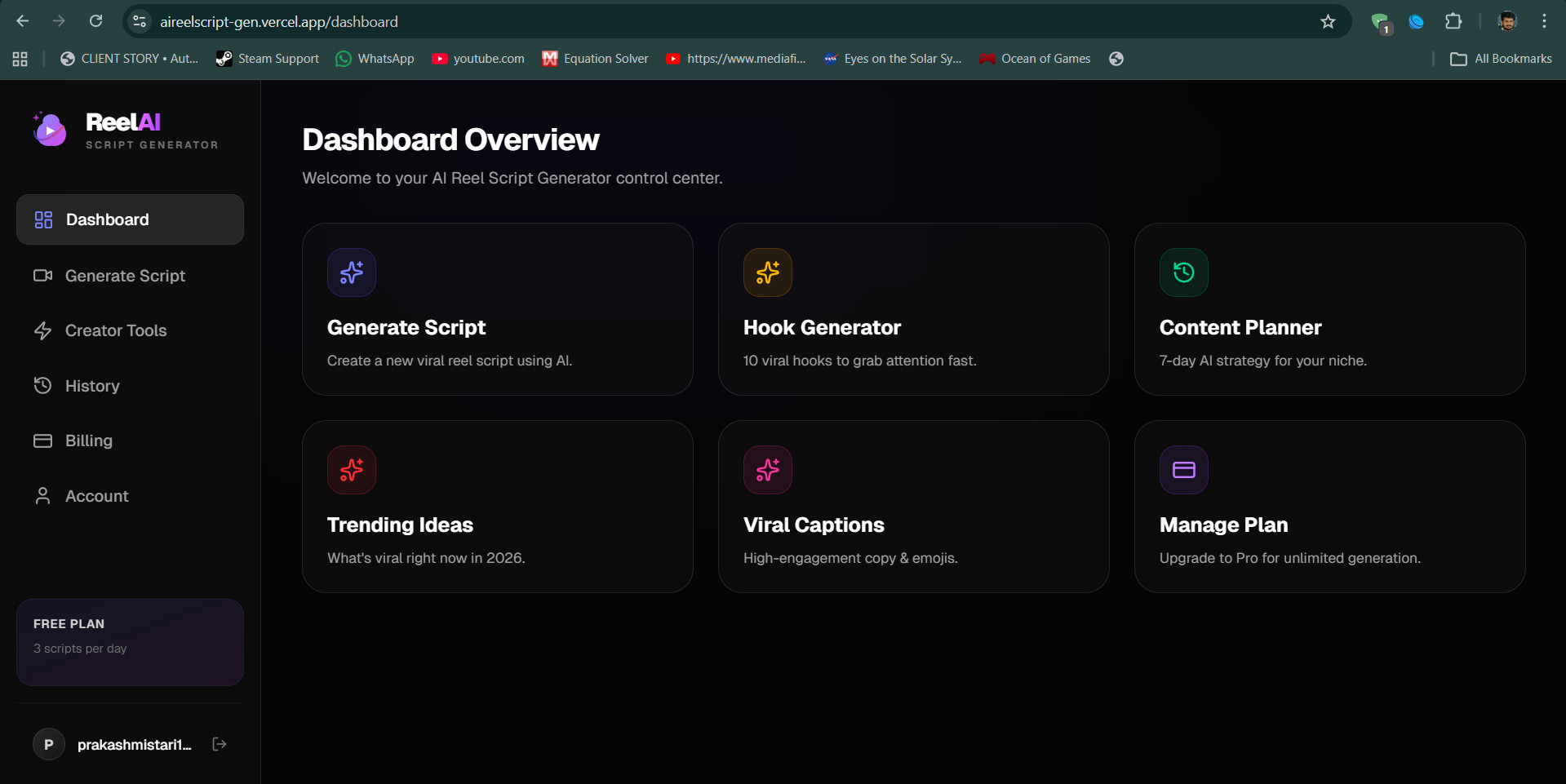 ReelScript AI gallery image