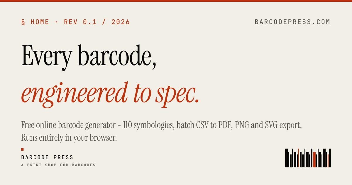 Barcode Press gallery image