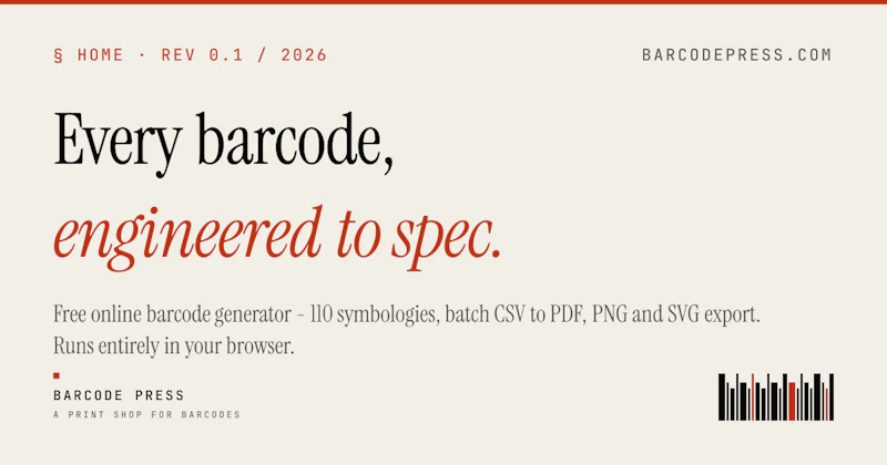 Barcode Press screenshot 1