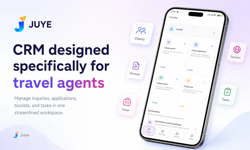 Juye: CRM for travel agencies screenshot 2