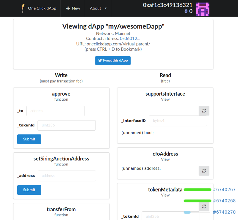 One Click dApp gallery image