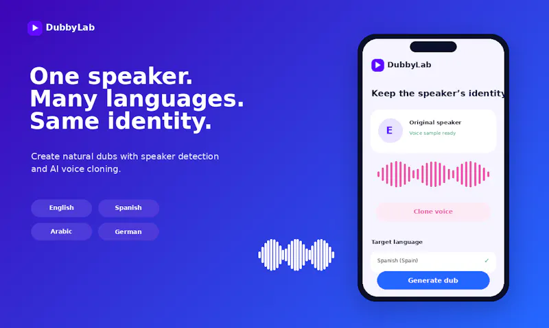 DubbyLab: AI Video Dubbing screenshot 2