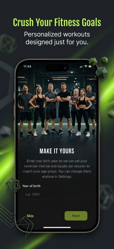 Build a daily squat habit gallery image