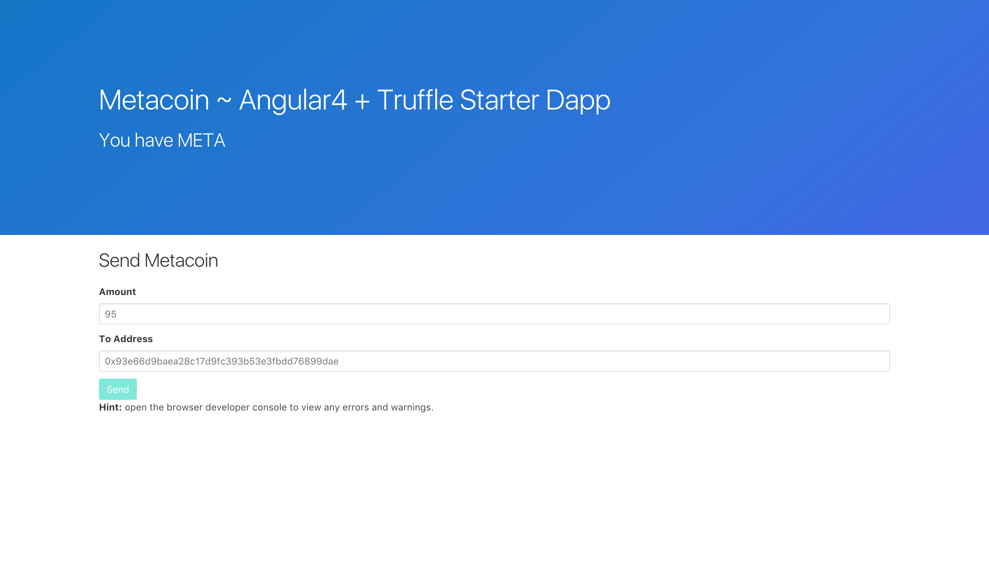 Angular4 + Truffle ~ Smart contracts on Ethereum blockchains gallery image