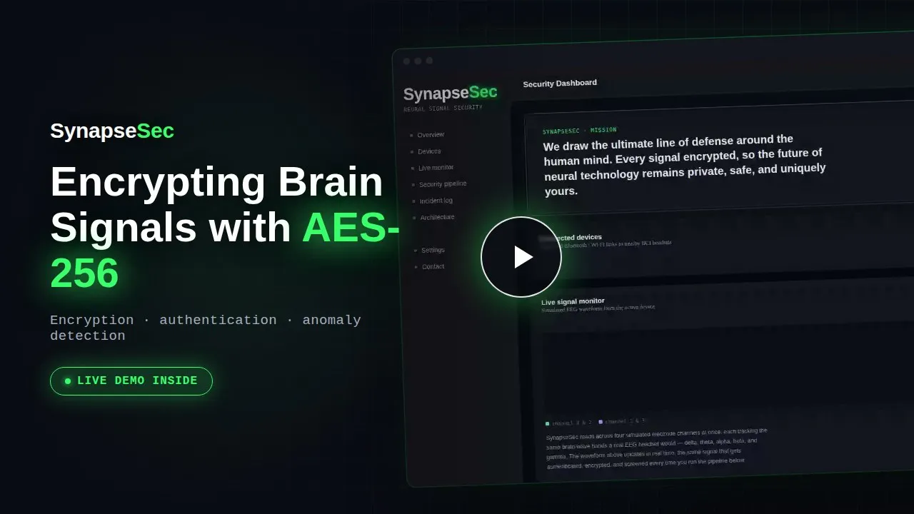 SynapseSec — Neural Signal Security  gallery image