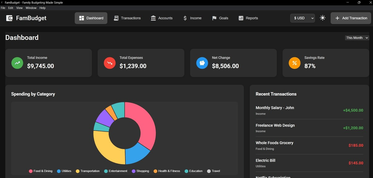 FamBudget - Screenshot 3 showing product features and functionality