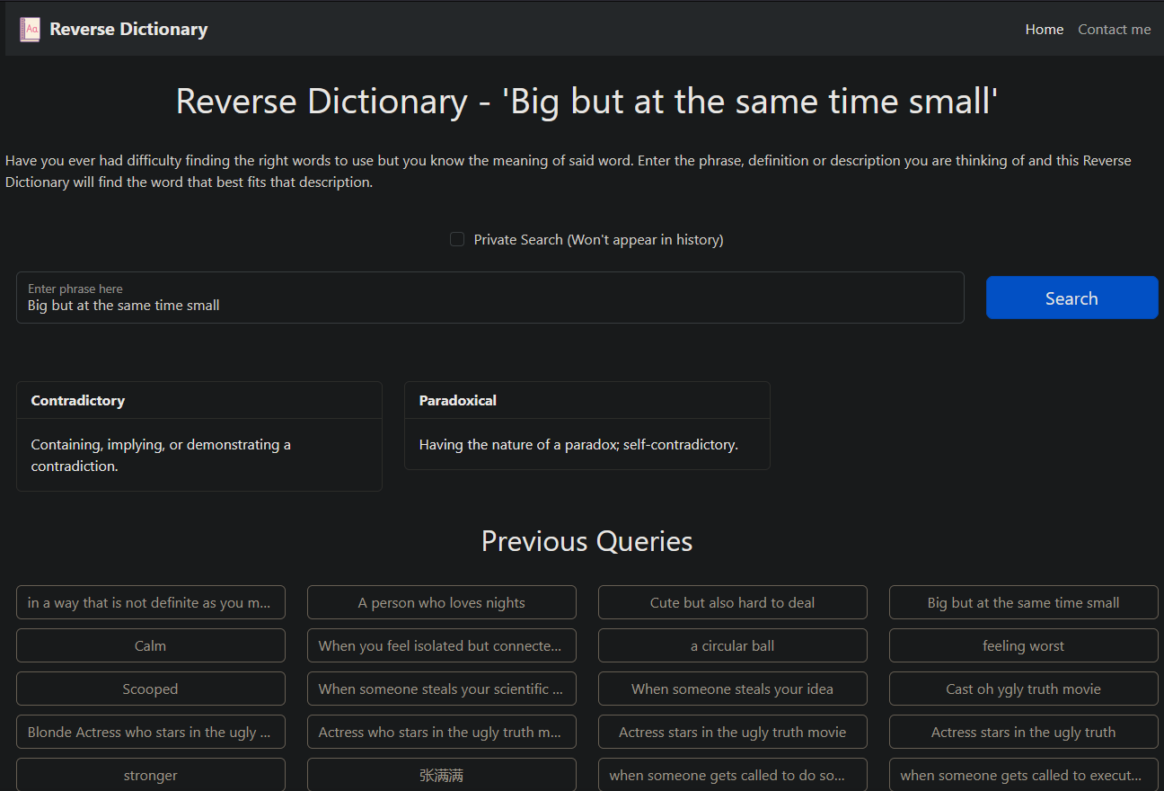 Reverse Dictionary media 4
