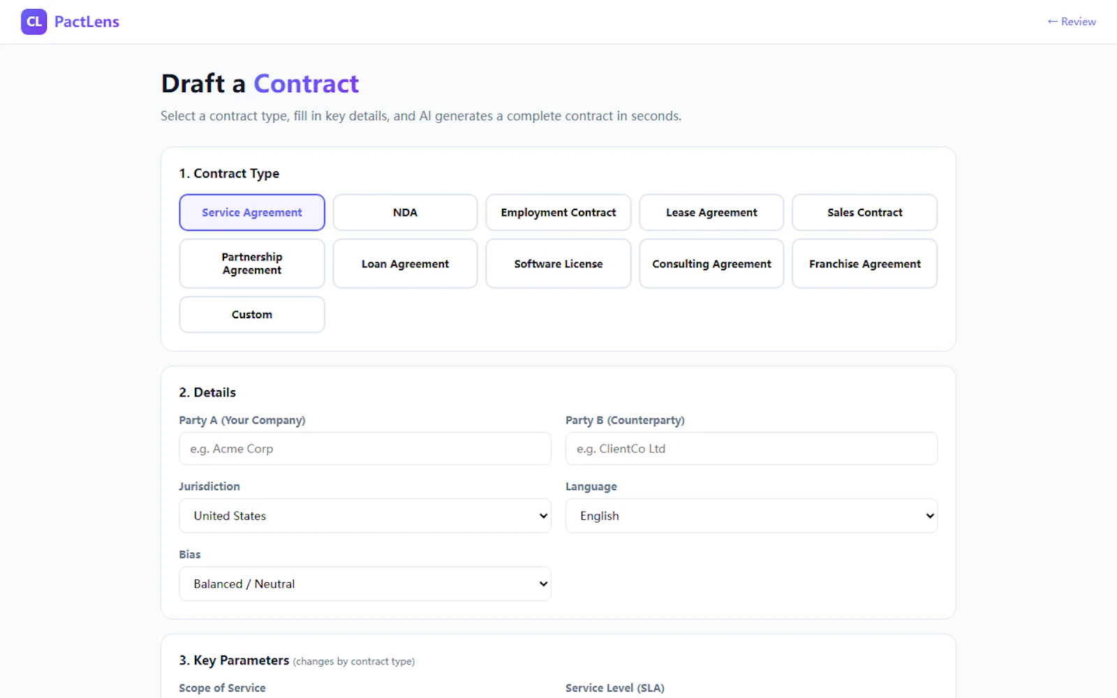 PactLens screenshot 2