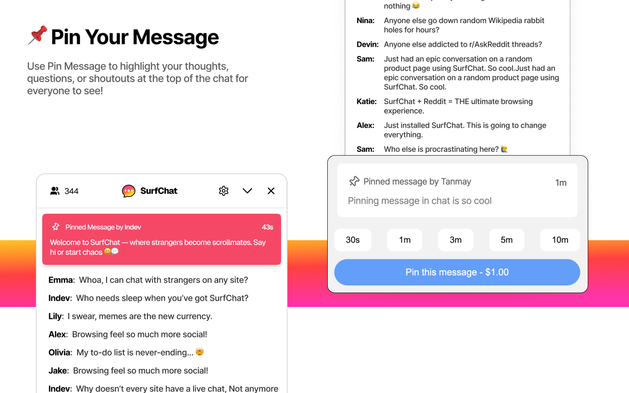 Surfchat - 모든 웹 사이트에서 누구나 채팅하십시오 미디어 4