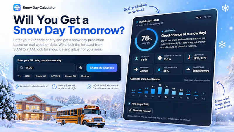 Snow Day Calculator screenshot 1
