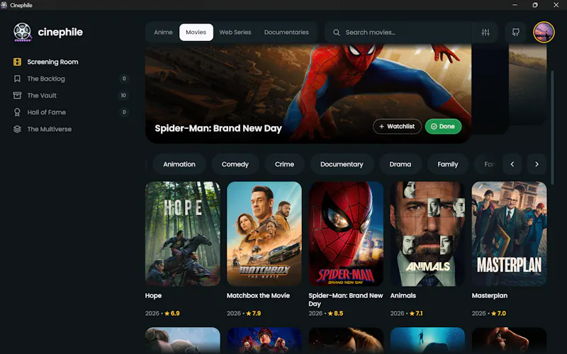 Cinephile screenshot 2