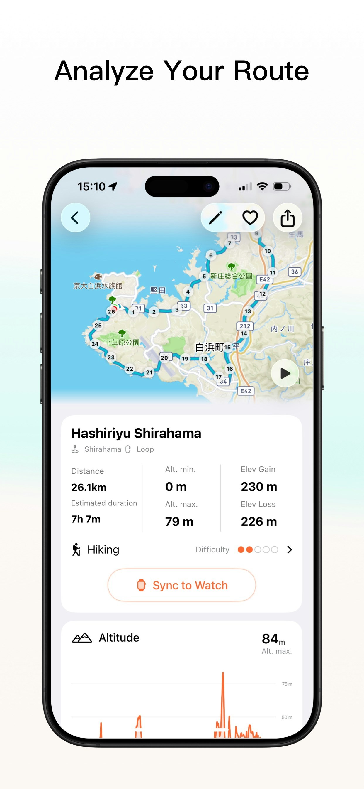 Tooboo - Hiking app for Apple Watch - Screenshot 5 showing product features and functionality