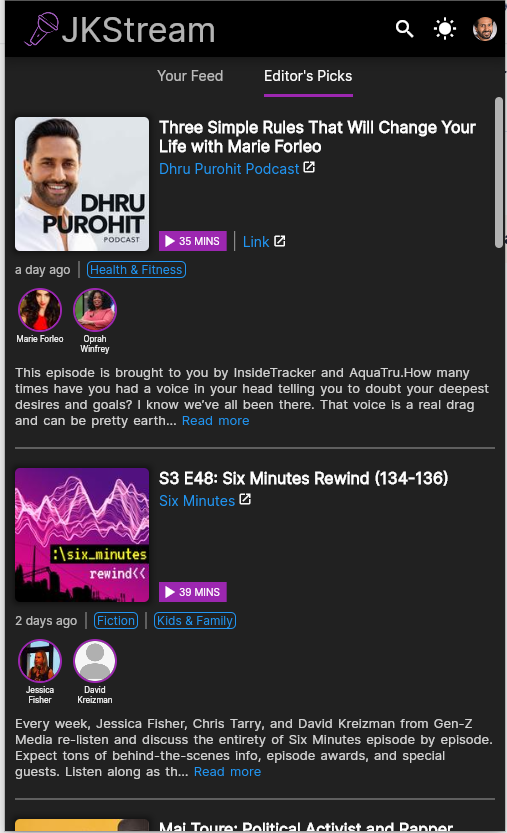 Búsqueda y descubrimiento para podcasts media 1