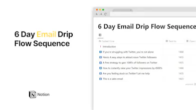 6 Day Email Drip Flow Sequence gallery image