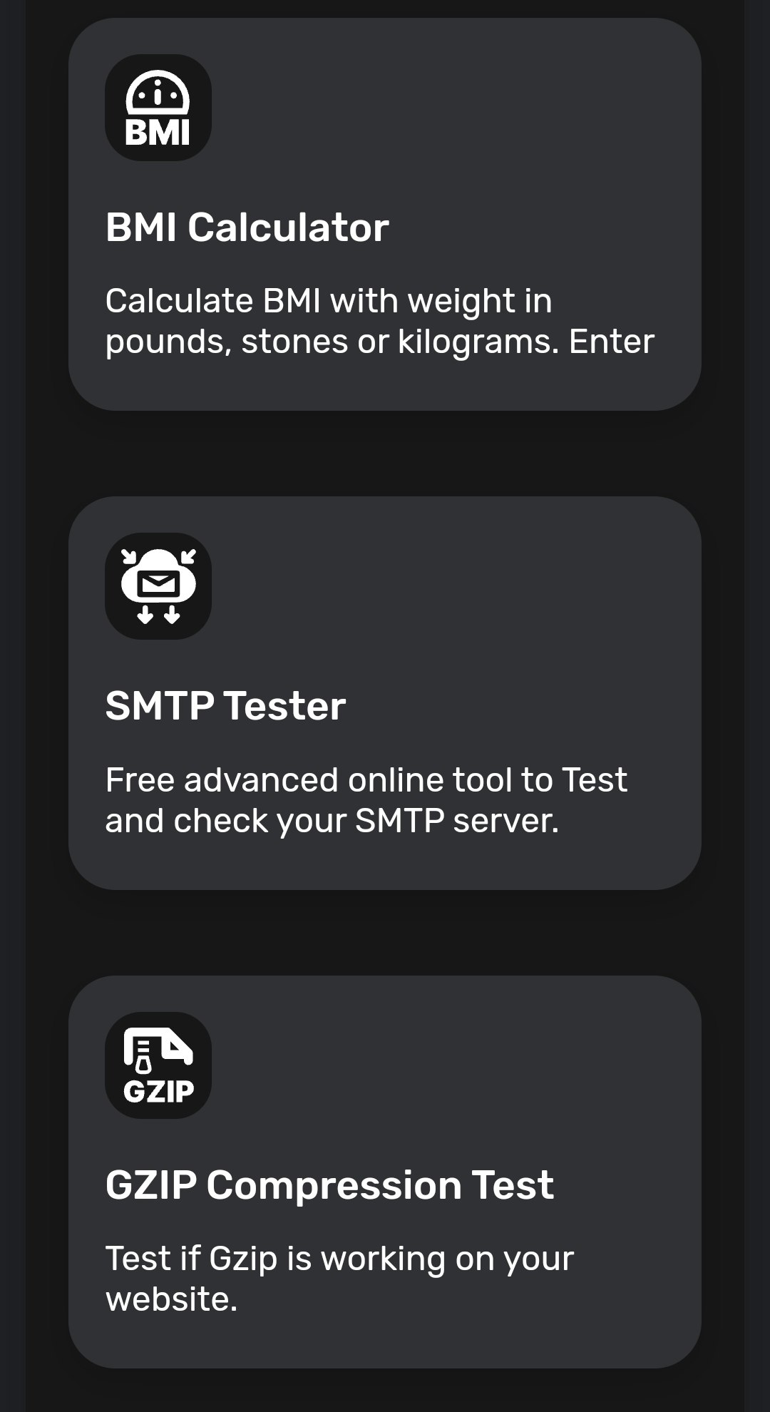 Laman web Webtools dengan 100 alat. media 2