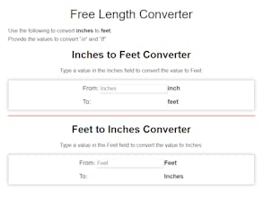 Inch to Feet Converter gallery image