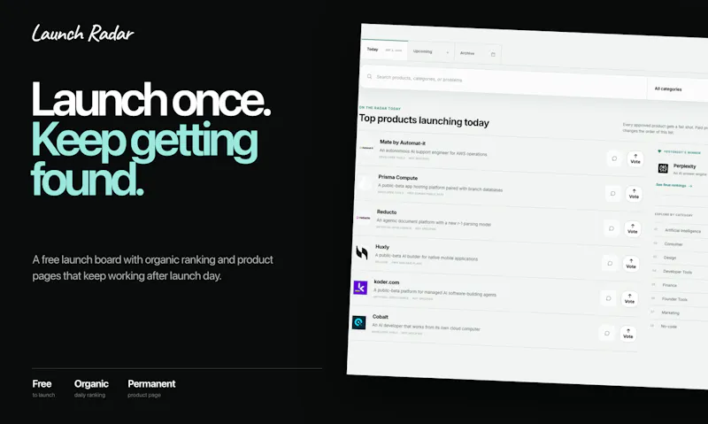 Launch Radar screenshot 1