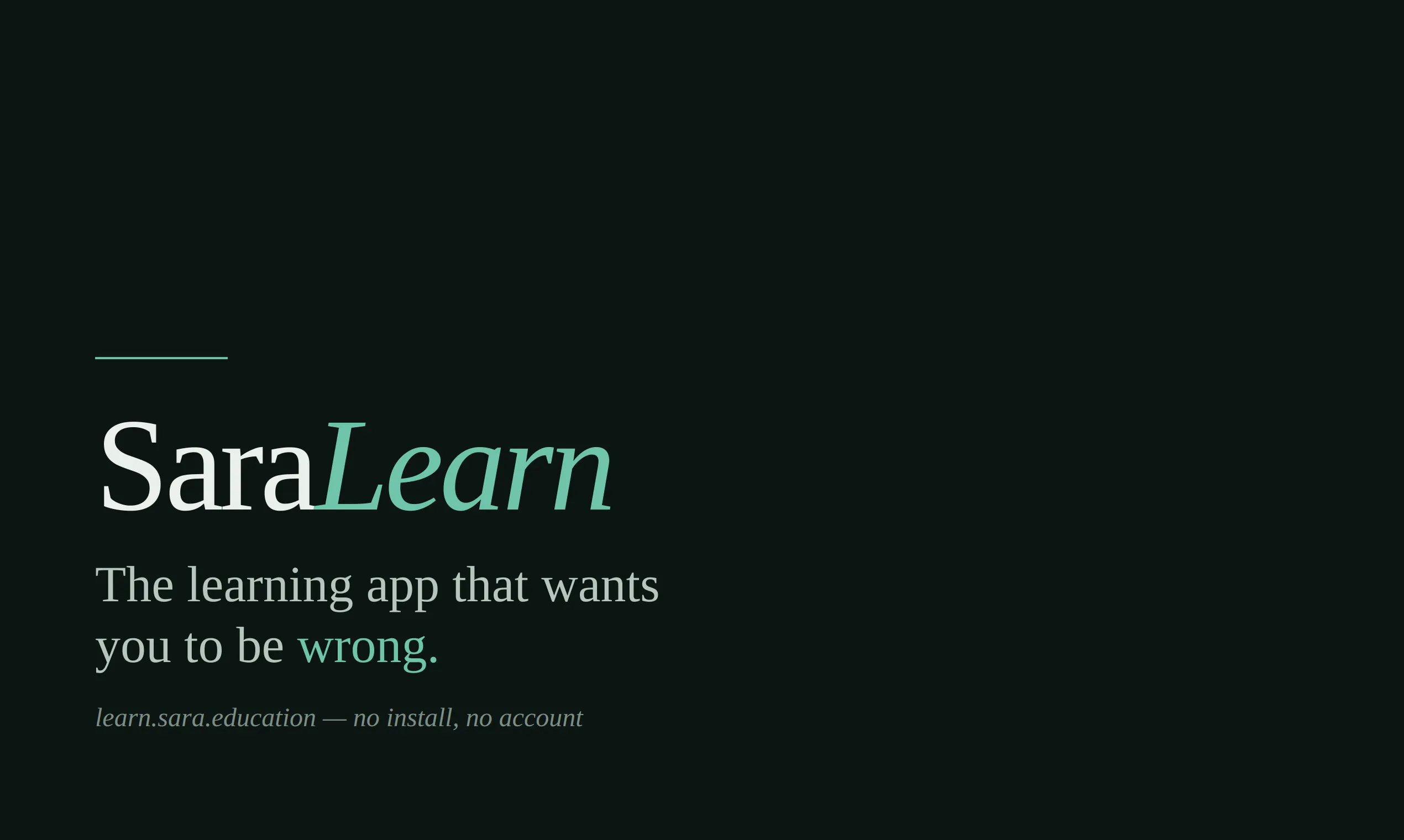 SaraLearn — endless learning gallery image