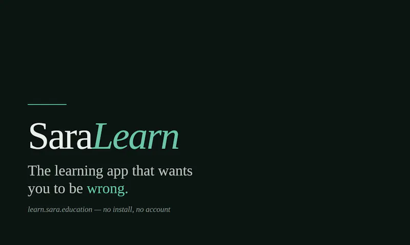 SaraLearn — endless learning screenshot 1