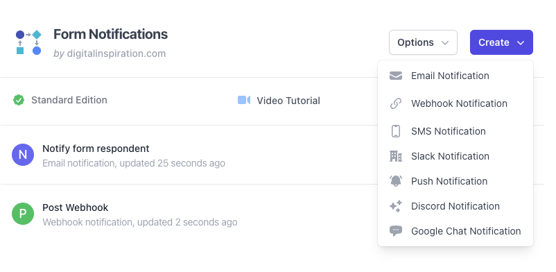 Notificações do Google Forms media 3