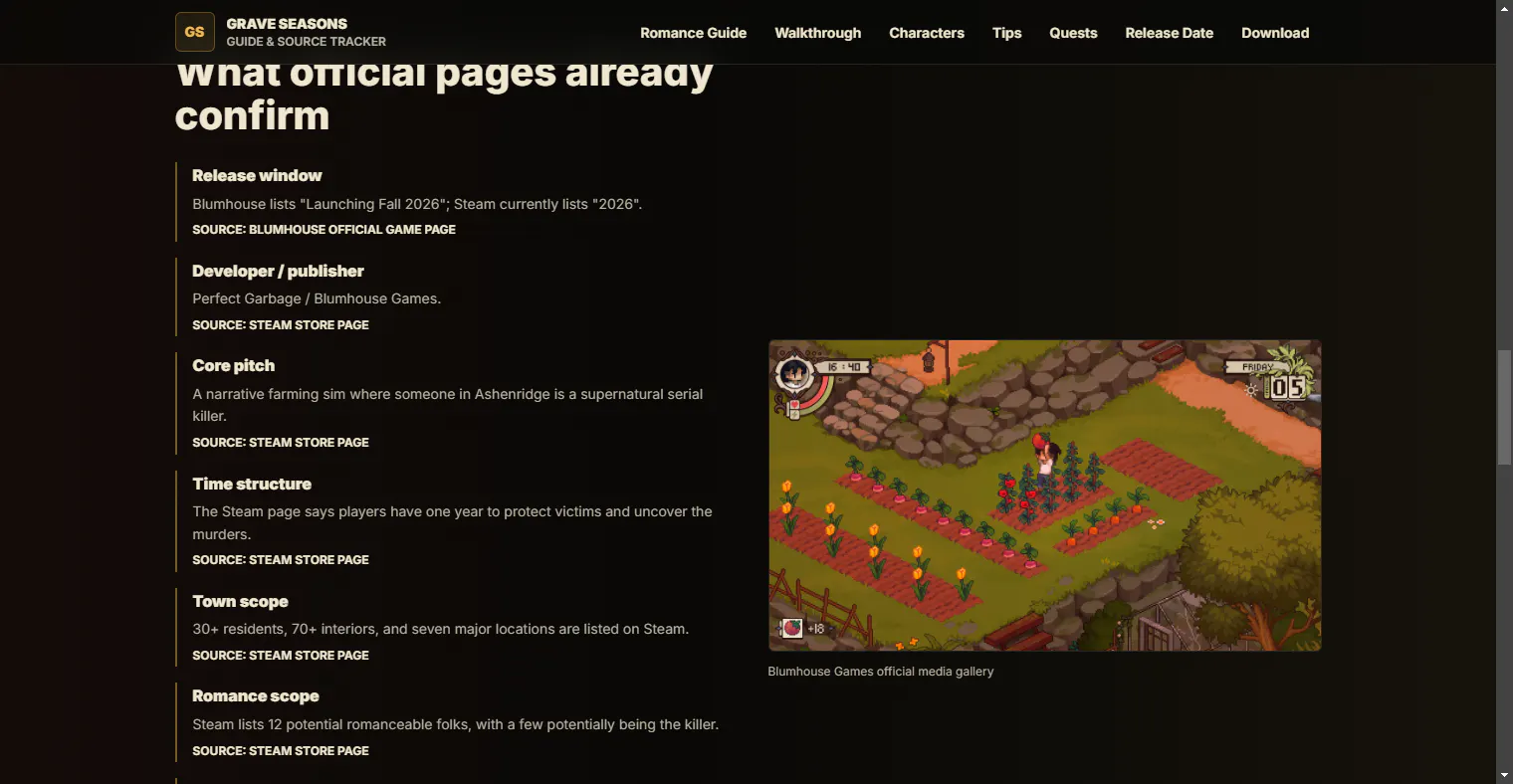 Grave Seasons Guide gallery image