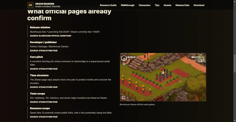 Grave Seasons Guide screenshot 3