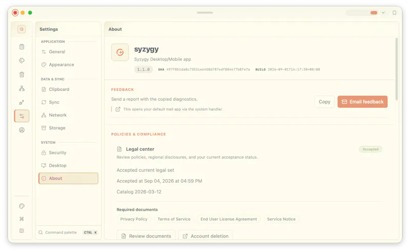  Syzygy - Local-First Clipboard Sync screenshot 9