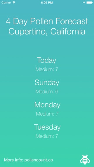 Pollen Count for iOS gallery image